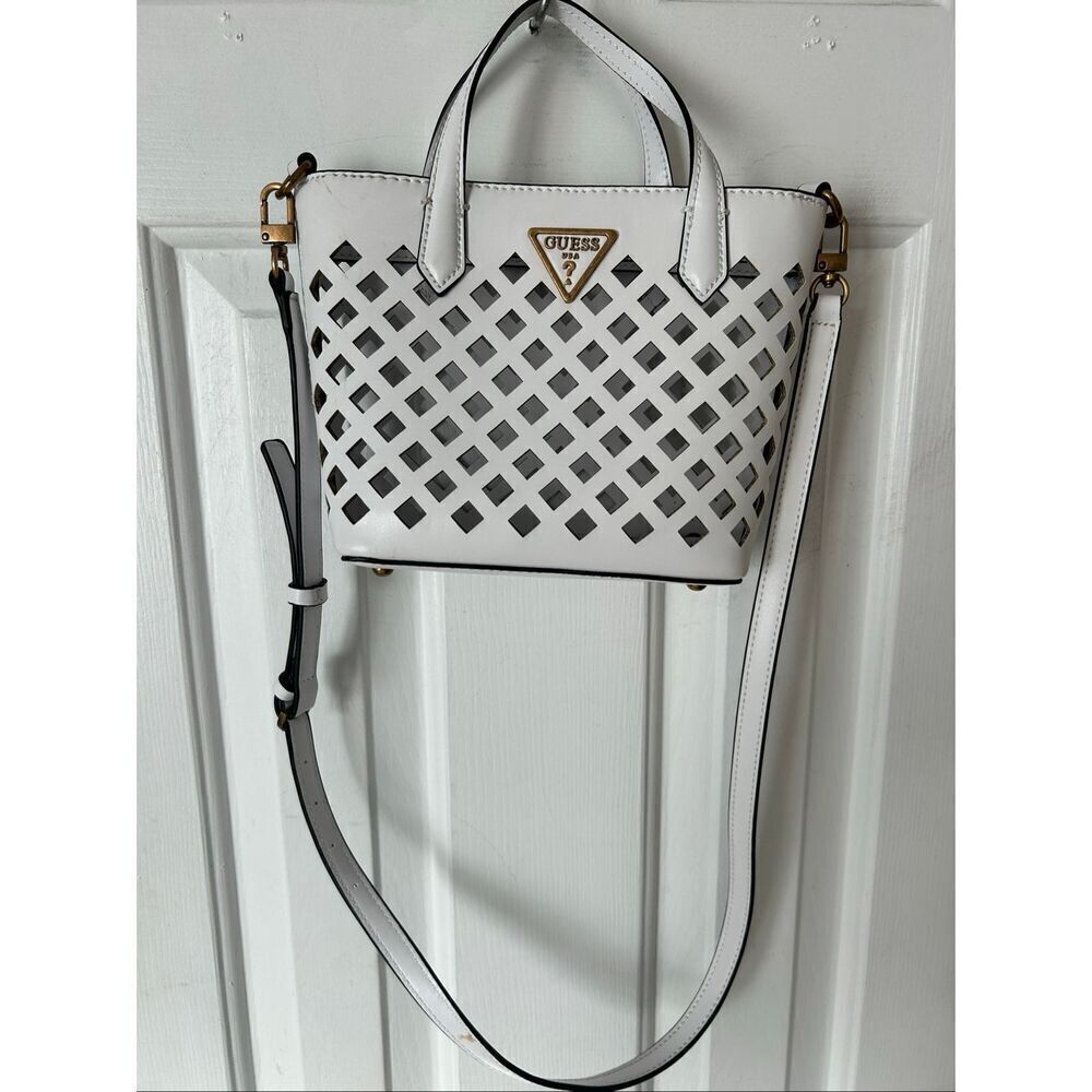 GUESS- MINI Aqua Tote white